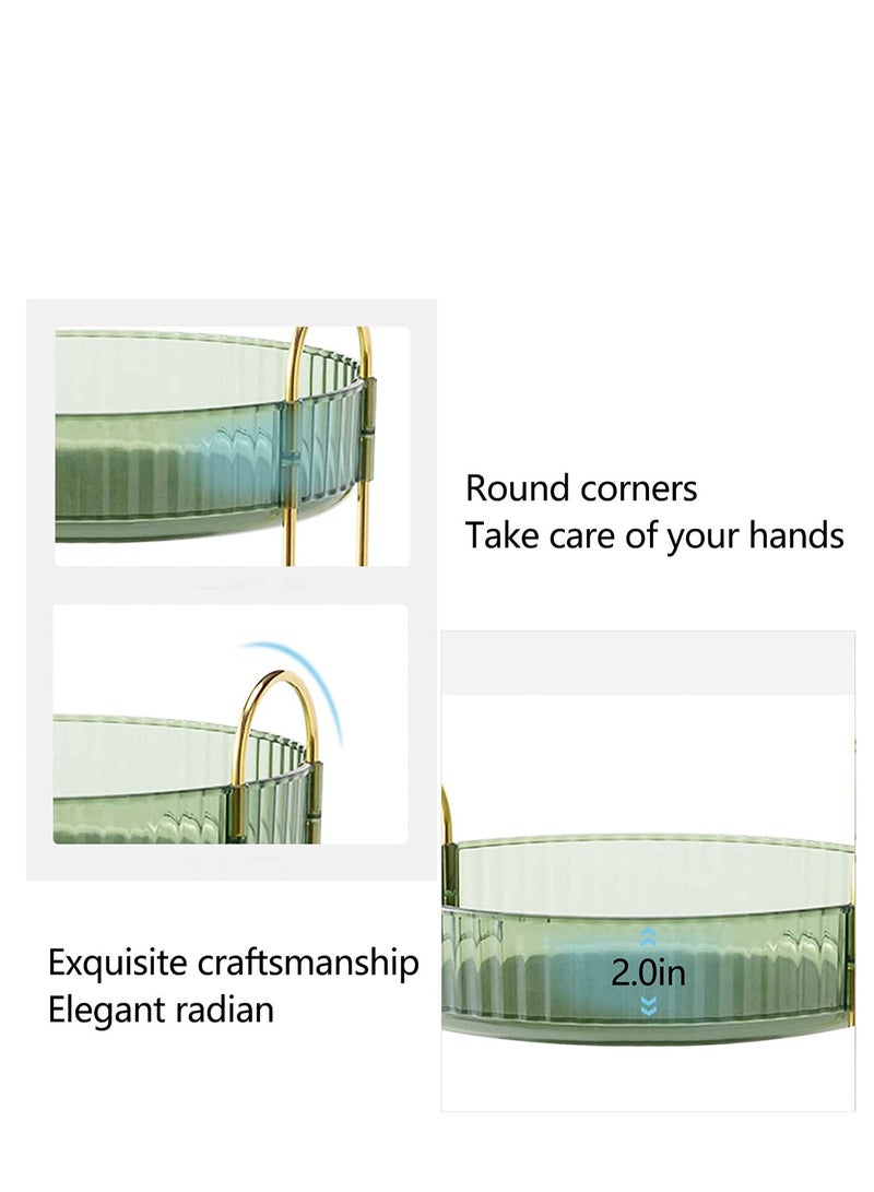 شاربدو منظم مكياج دوار لمستوى الغرور 2 ، سعة عالية للعناية بالبشرة ، تخزين المكياج الشفاف ، منظم العطور ، منظم تسريحة التجميل ، كونترتوب 360 دوارة - Image 3