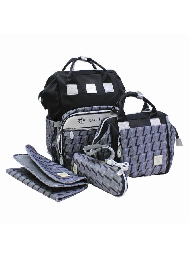 LeQueen Diamond 8th Special Edition Soft Waterproof Diaper Bag - Grey - Image 2