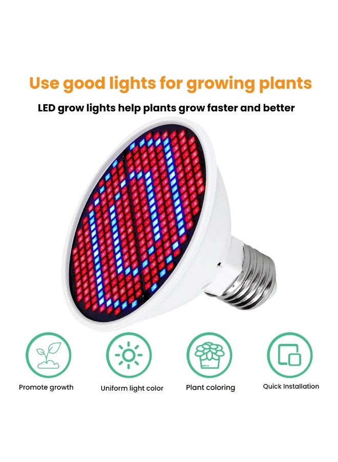 300 LED Red and Blue Plant Grow Light Bulb Large PC Plant Light Cup for Indoor Plants Full Spectrum Growth Lamp for Succulents Herbs and Flowers - Image 2