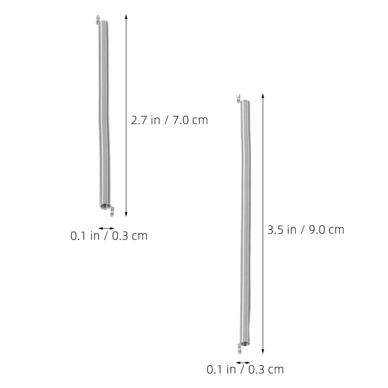 4Pcs Stainless Steel Tension Springs with Double Hooks for Stapler Repair and Crafting - Image 2