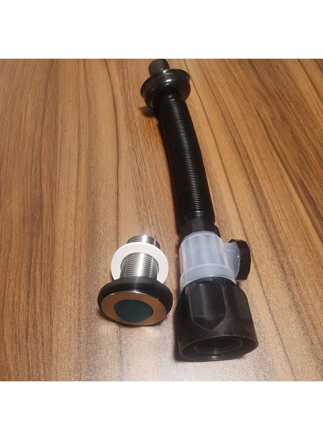 Black Odor Resistant RV Bathtub Drain Kit With Telescopic P Trap - Image 5