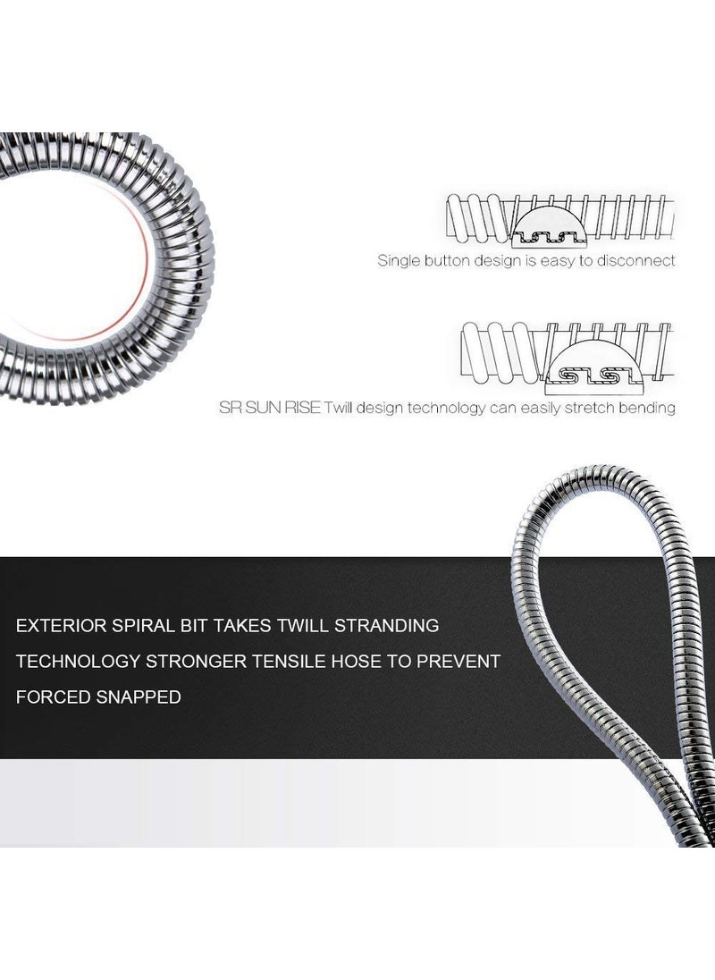 Ausam Ausam 1 Meter 304 Grade Flexible Shower Hose Pipe Health Faucet Tube  - Image 3