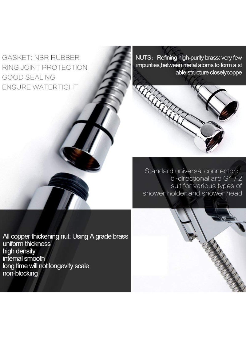 Ausam Ausam 1 Meter 304 Grade Flexible Shower Hose Pipe Health Faucet Tube  - Image 4