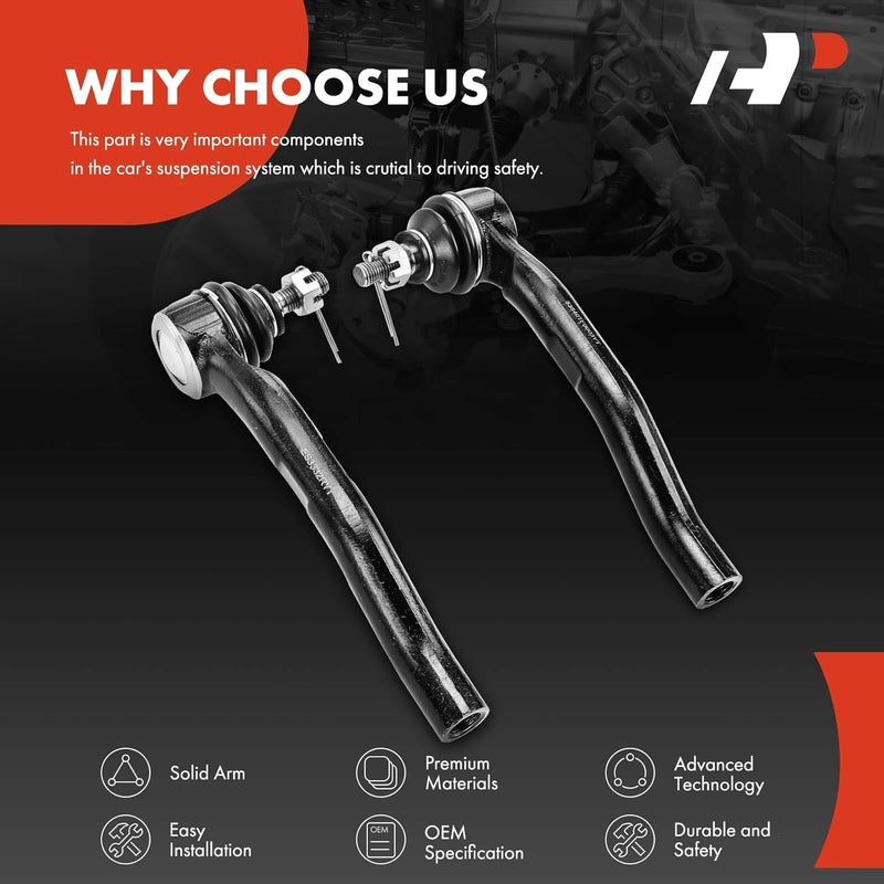 A-Premium Front Outer Tie Rod End Kit for Honda and Acura - Image 5
