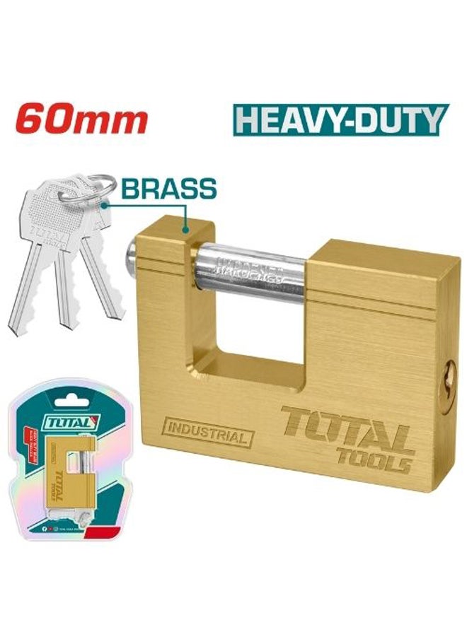 TOTAL Total Brass Padlock 60 Premium Quick Service 234G  Tlk32603  - Image 2