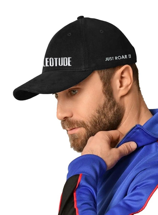LEOTUDE Men's Black Embroidedered Cap - Image 2