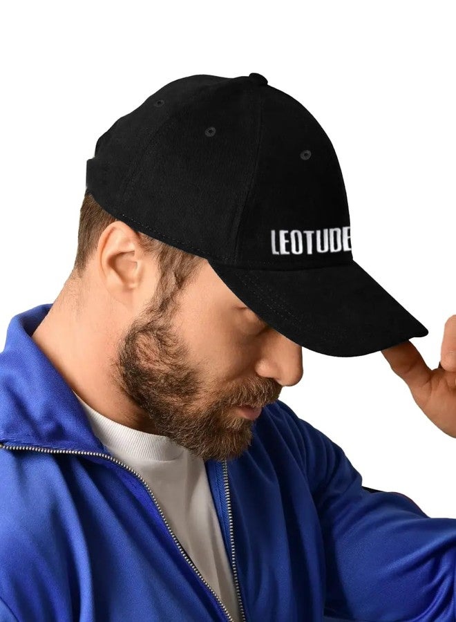 LEOTUDE Men's Black Embroidedered Cap - Image 3