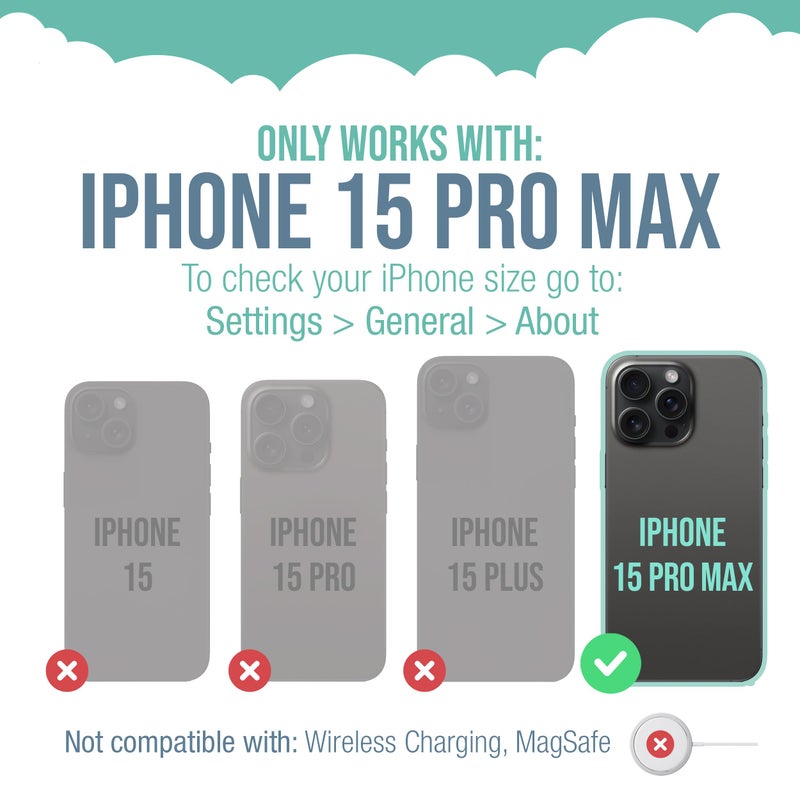 SmartishÂ® iPhone 15 Pro Max Wallet Case - Wallet Slayer Vol. 1 [Slim + Protective] Credit Card Holder - Drop Tested Hidden Card Slot Cover Compatible with Apple iPhone 15 Pro Max - Black Tie Affair - Image 5