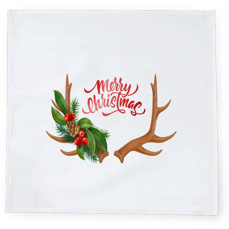 Khakee 6 Pcs Christmas Theme Silk Table Napkins 10x 10 for Xmas Decoration Christmas OrnamentsChristmas Giftxmas21155 - Image 3