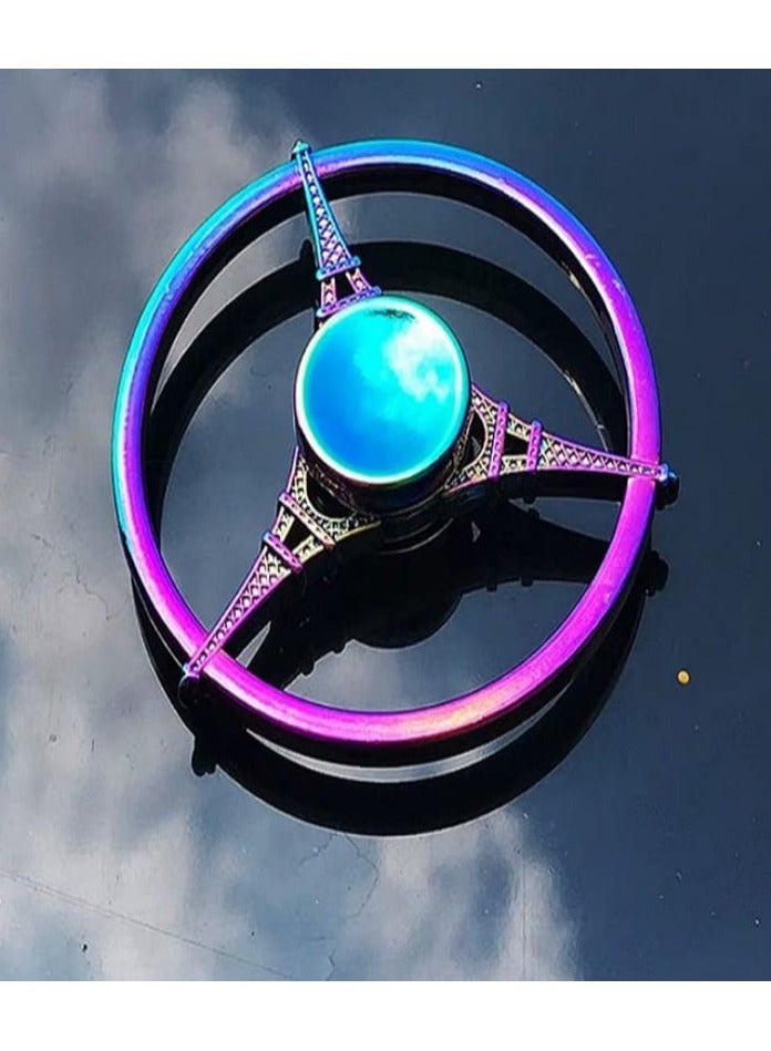 لعبة فيدجيت سبينر من سبائك الزنك الفاخرة بتصميم برج إيفل الملون - لعبة يدوية متينة وقابلة للحمل للاسترخاء، مثالية للمكتب والترفيه وأعياد الميلاد والهدايا - Image 1