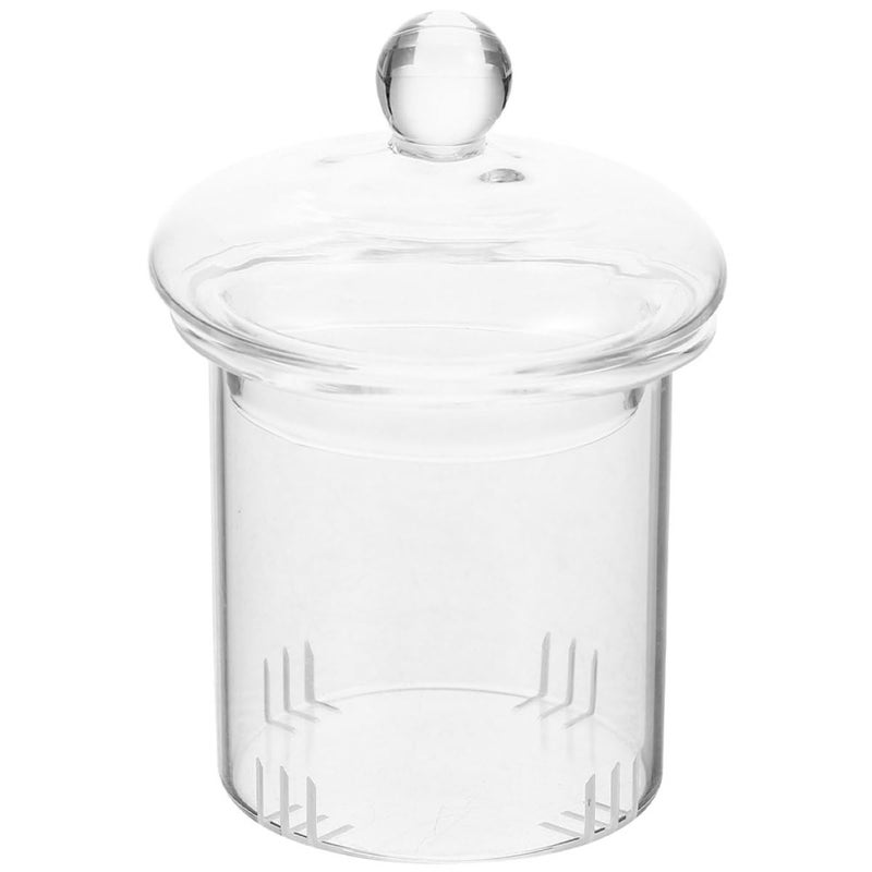 Glass Tea Strainer With Lid And Removable Filter 400ml Steeper Set For Home Office - Image 2