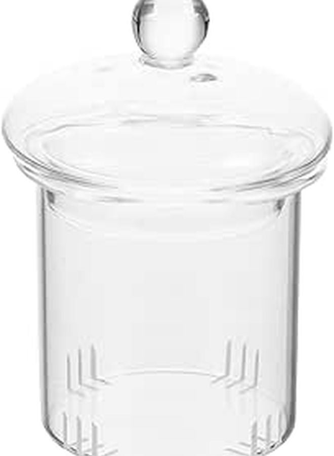 Glass Tea Strainer With Lid And Removable Filter 400ml Steeper Set For Home Office - Image 1