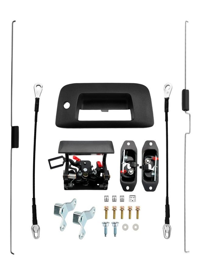 Gledewen Tailgate Latch Rebuild Kit, Compatible with 2007-2014 Chevy Silverado GMC Sierra, Replaces# 15140549 25838260 20927958 23158822 22755303, Tailgate Parts Handle Bezel Latch Cables Rods Accessories - Image 1