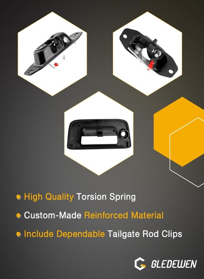 Gledewen Tailgate Latch Rebuild Kit, Compatible with 2007-2014 Chevy Silverado GMC Sierra, Replaces# 15140549 25838260 20927958 23158822 22755303, Tailgate Parts Handle Bezel Latch Cables Rods Accessories - Image 4