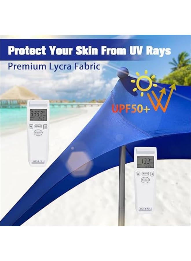 Captaintech Beach Tent Sun Shelter 10x10FT Beach Shade Canopy with 8 Sandbags, UPF 50+ Protection Beach Shade Canopy, Outdoor Tent for Beach Camping Trips, Fishing, Backyard - Image 2