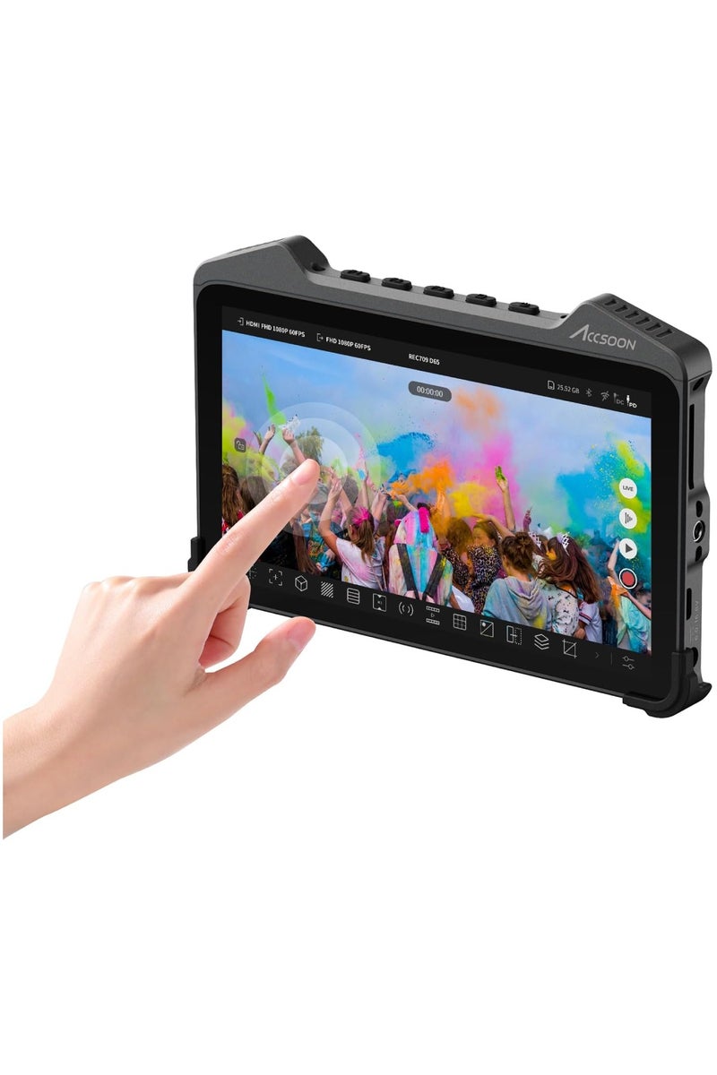 Accsoon CineView M7 MITX1 7" 4K60 Touchscreen Smart Monitoring Workstation – Wireless Video Transmission, HDR, LUT Support - Image 1