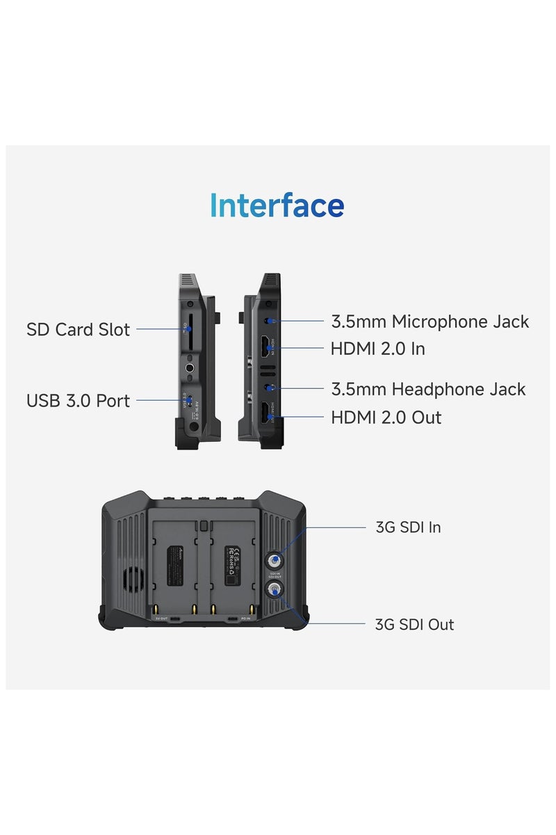 Accsoon CineView M7 MITX1 7" 4K60 Touchscreen Smart Monitoring Workstation – Wireless Video Transmission, HDR, LUT Support - Image 2