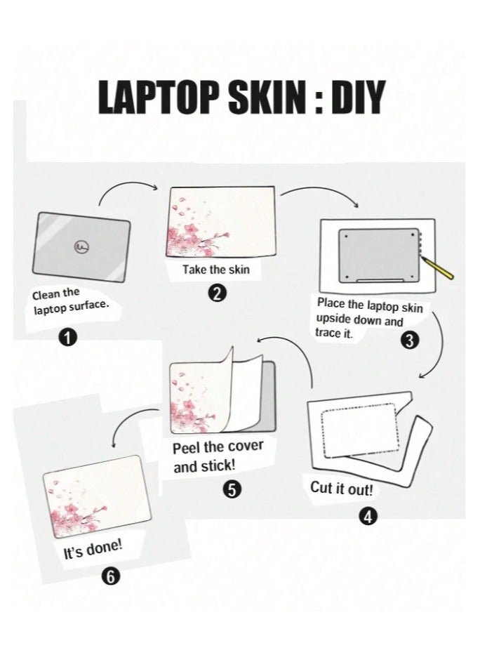 Protective sticker for a laptop measuring 15.6-16 inches, wonderful design and colors, consisting of two pieces - Image 5