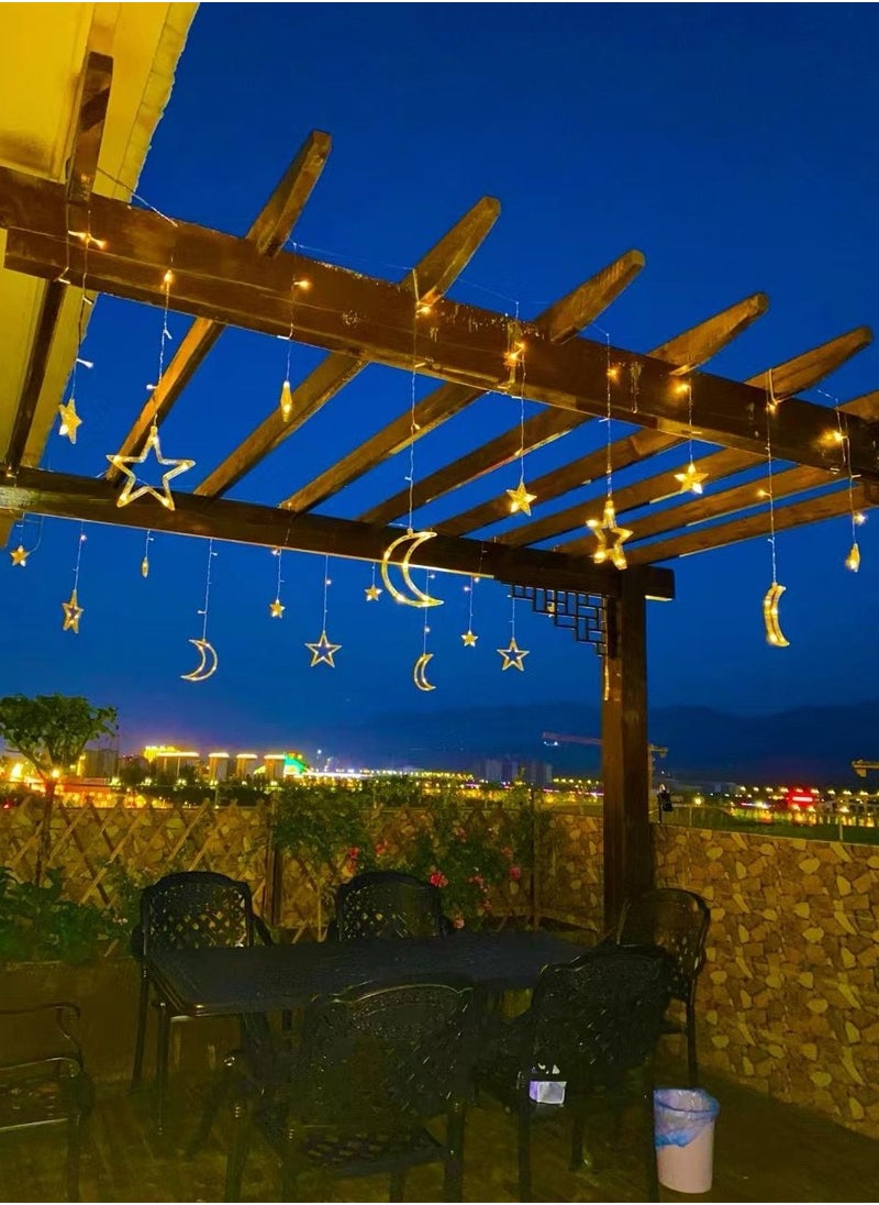 Generic Ramadan Decor Light Camping Light Waterproof Battery Operated Fairy Twinkle String Lights Warm White 