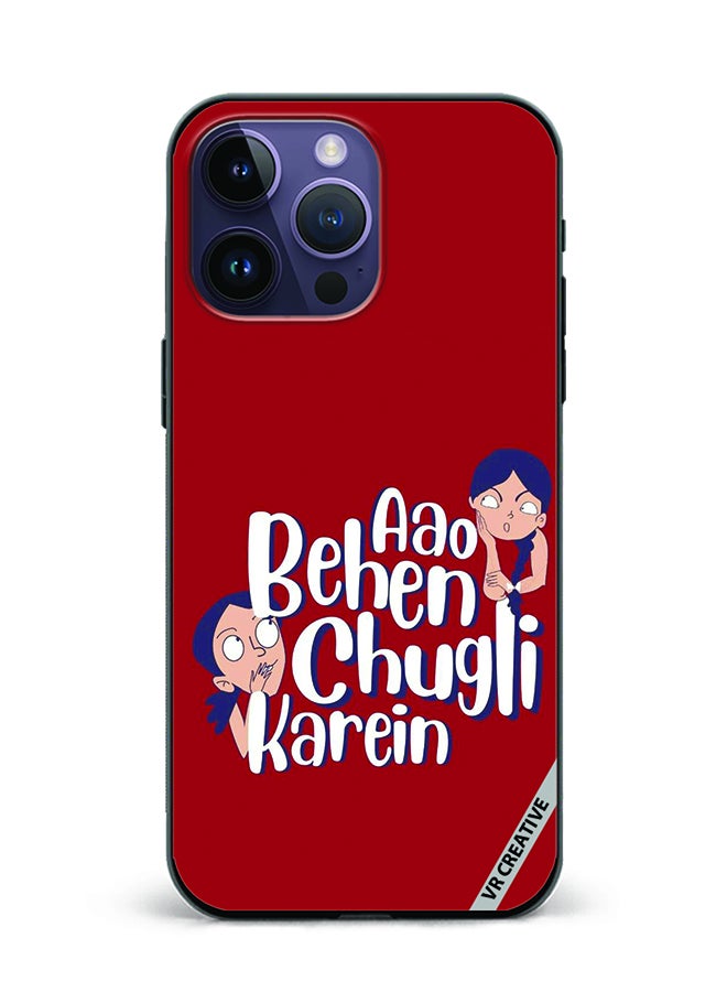 VR CREATIVE Protective Case Cover For Apple iPhone 15 Pro Max Aao Behen Chugli Karein Quote Design Multicolour - Image 1