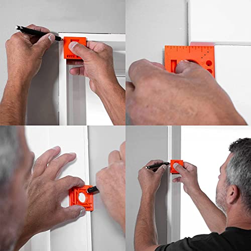 ZYAMY 2pcs Mark Offset Ruler with Gradienter Finish Carpentry Tools 5 in 1 Multifunction Ruler for Parallel Lines for Woodworking - Image 5