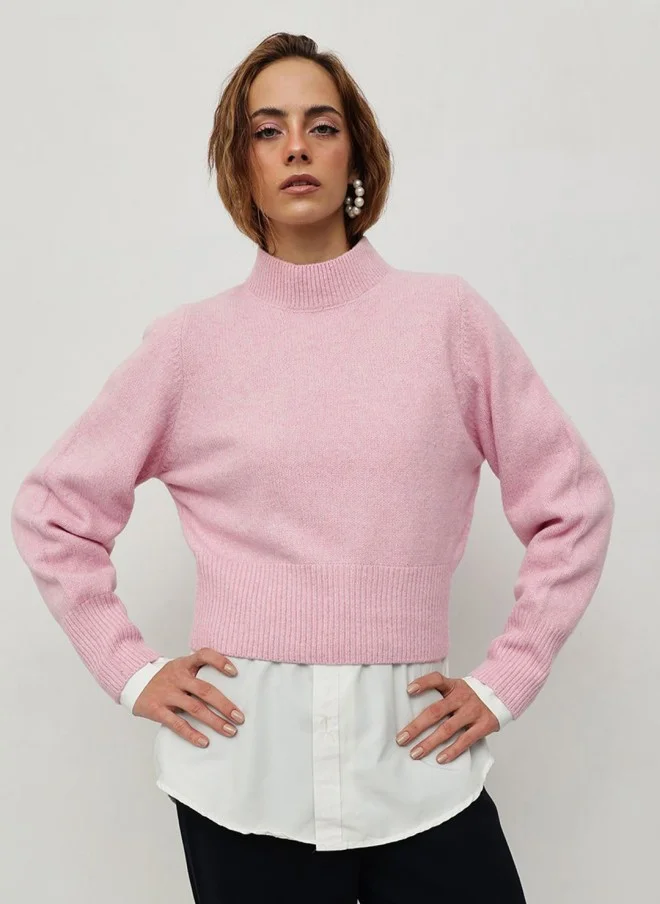 STREET 9 Pink Crop Pullover for Women