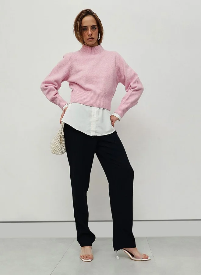 STREET 9 Pink Crop Pullover for Women
