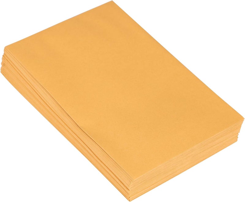 JAM Paper 6 x 9 Open End Catalog Envelopes with Peel and Seal Closure - Brown Kraft Manila - 50/Pack - Image 2