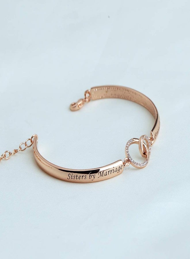 Zuo Bao Best Sisters in Law Gift Sisters by Marriage Bracelet Maid of Honor Gift Wedding Jewelry for Women Delicate Bracelet Gifts for Sisters (Sisters by Marriage RG) - Image 3