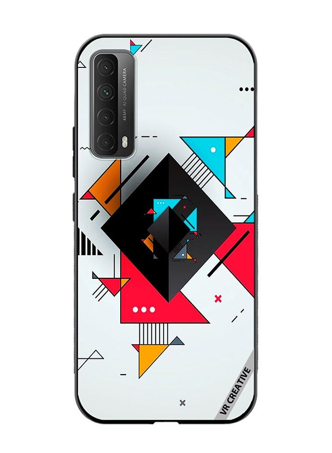 VR CREATIVE Protective Case Cover For Huawei Y7a Geometric Abstract Design Multicolour - Image 1