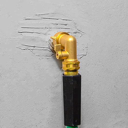 Morvat Garden Hose Elbow with Solid Brass 90 Degree 3/4" FHT x 3/4" MHT with ON/Off Shutoff Valve, Water Hose Elbow Connector with Swivel Connection For Easy Connection, Incudes Tape & 2 Extra Washers - Image 5
