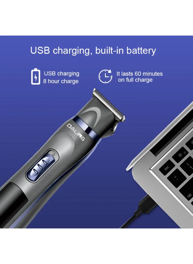 Daling Ear And Nose Hair Trimmer Rechargeable 3In1 Versatile Trimmer For Men Professional Painless Electric Shaver For Nose Ear Beard Facial Pubic Hair Body Hair Trimmer For Men Wet Or Dry Use  - Image 2