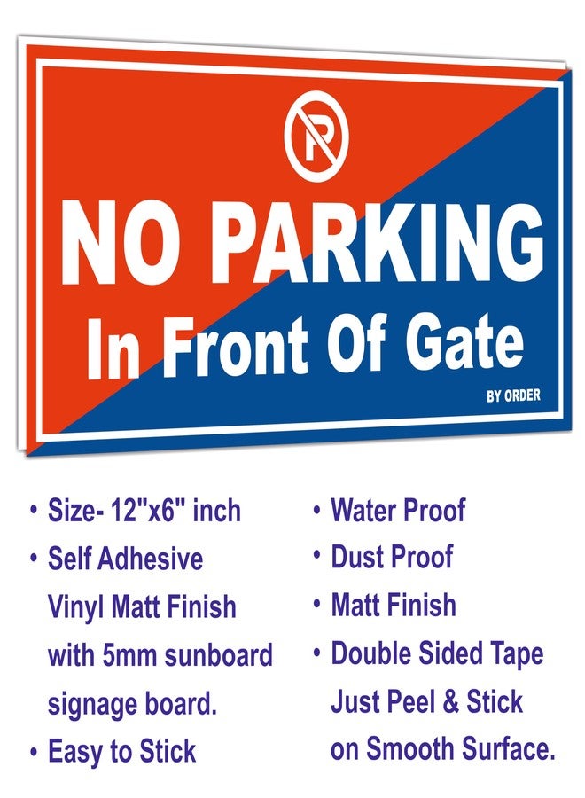 ATTRACTSO - no Parking Vinyl Sunboard Material Sign Board Sticker For Door Entrance Set of 2 (12inchx6inch) - Image 2