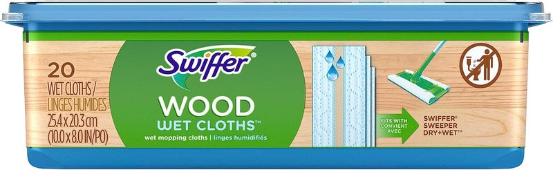 Swiffer Sweeper Wet Wood Floor Mopping cloths, 20 count - Image 1