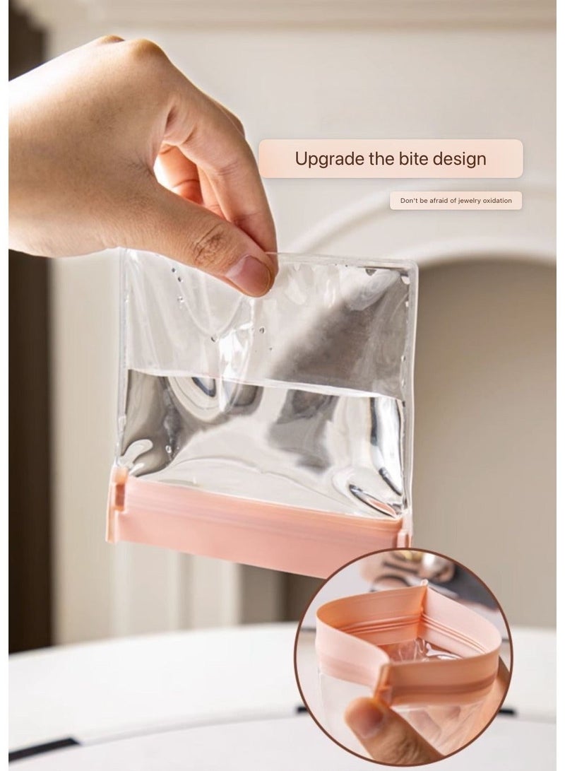 20pcs EVA Jewelry Storage Bags - Sealed, Anti-Oxidation Pouches for Earrings, Rings, Necklaces & Bracelets - Perfect for Travel & Gift Packaging, Pink, Travel Jewelry Organizer|Pink Storage Bags|Secure Closure Bags, Jewelry Organizer Bags - Image 2