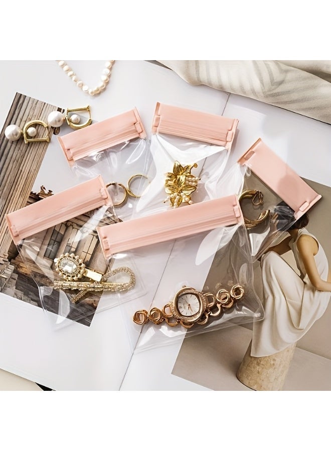 20pcs EVA Jewelry Storage Bags - Sealed, Anti-Oxidation Pouches for Earrings, Rings, Necklaces & Bracelets - Perfect for Travel & Gift Packaging, Pink, Travel Jewelry Organizer|Pink Storage Bags|Secure Closure Bags, Jewelry Organizer Bags - Image 5