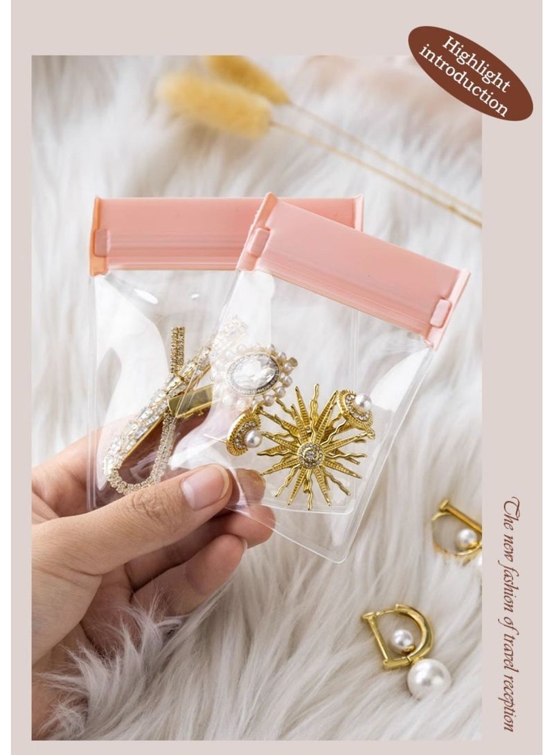 20pcs EVA Jewelry Storage Bags - Sealed, Anti-Oxidation Pouches for Earrings, Rings, Necklaces & Bracelets - Perfect for Travel & Gift Packaging, Pink, Travel Jewelry Organizer|Pink Storage Bags|Secure Closure Bags, Jewelry Organizer Bags - Image 4