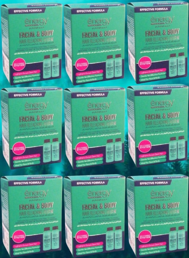ENERGY COSMETICS 9 Pieces Facial And Body Hair Bleaching System 40 Grams And 60ml - Image 1