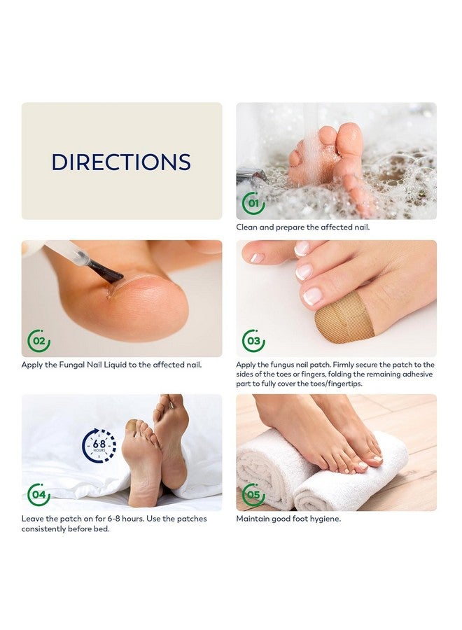 VigorWell Toenail Fungus Treatment Extra Strength Nail Fungus Treatment For Toenail Toe Nail Fungus Treatment Extra Strength Nighttime Fungal Nail Patches & Fungus Nail Treatment Liquid Set (32Patches+15Ml) - Image 5