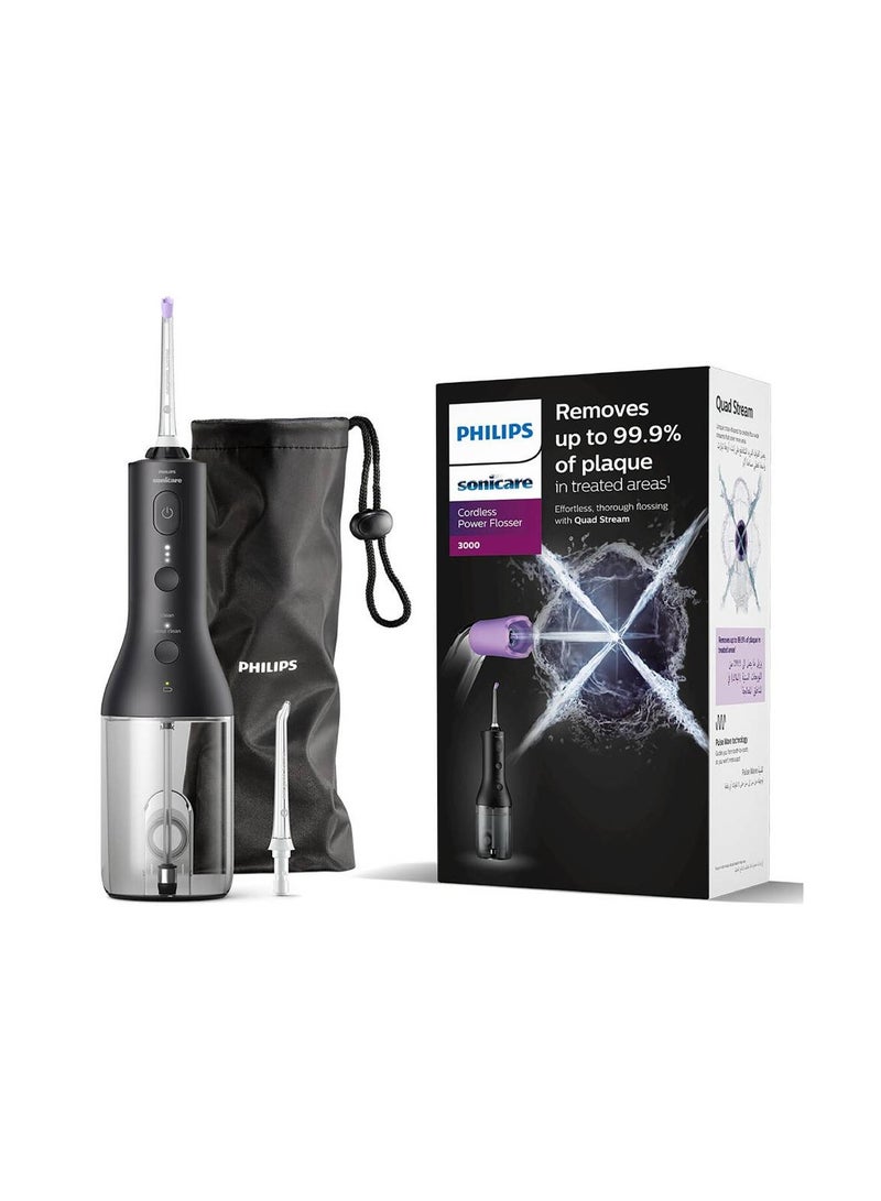 PHILIPS SONICARE Philips Sonicare Cordless Power Flosser 3000,Black, HX3826/33 Certified UAE 3 Pin - Image 1