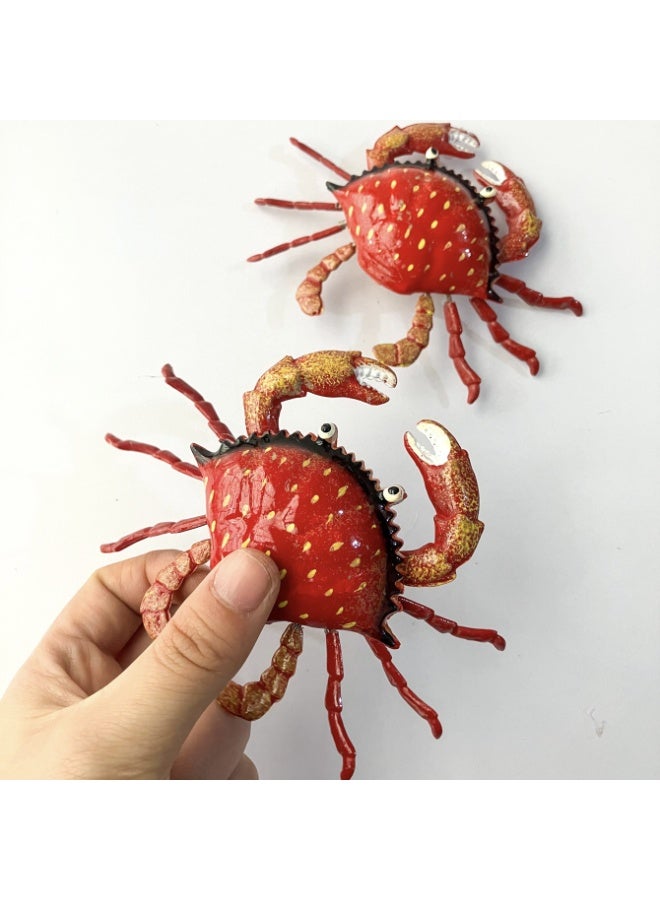 Cute Realistic Crab-Shaped Refrigerator Magnet With Movable Limbs, Painted Refrigerator Magnet, Home Decoration - Image 1
