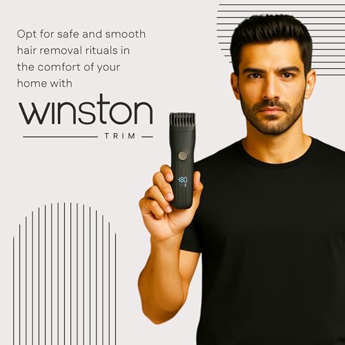 Winston Snipper Beard Trimmer High Precision Trimming 2 Beard Combs with 20mm Length Settings, Charging Digital Display & Travel Lock - Image 2