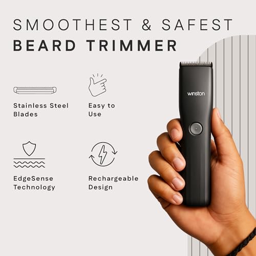 Winston Snipper Beard Trimmer High Precision Trimming 2 Beard Combs with 20mm Length Settings, Charging Digital Display & Travel Lock - Image 3