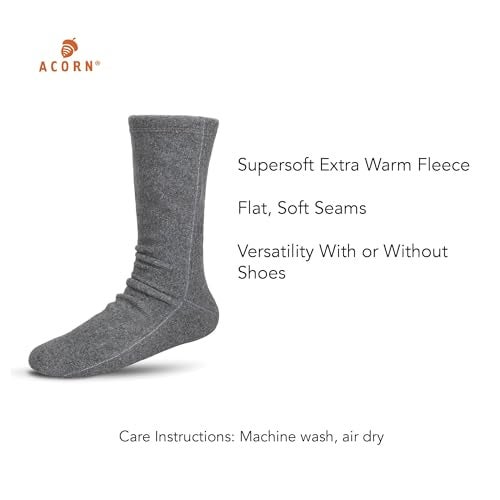 Acorn Mens and Womens Versafit Fleece Sock: Super Soft & Ultra-Warm, Mid-Calf Height, Flat-Flock Seams - Image 2