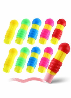 Y&D Chalk Holder Plastic Sidewalk Holders Colored Adjustable Clip Holder with Storage Hard Case for Teachers Students Office School Classroom Drawing Board Blackboard 10 Pieces  - Image 1