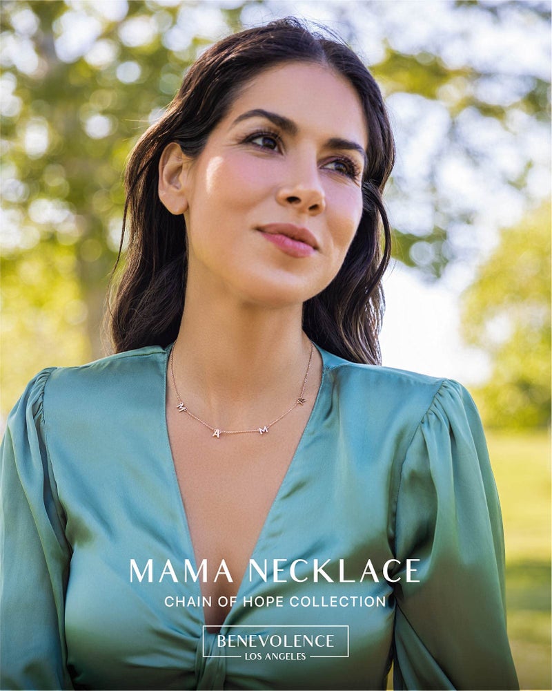 Benevolence LA Womens, Mama Necklace Dainty Necklace, 14k Gold Dipped Necklaces, Gifts for Mom | Gold Necklace, Mom Necklace, Necklaces for Mom, Travel Accessories, Designed in California - Image 2