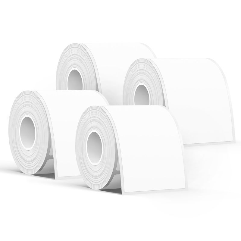 SUPVAN T50M Series Label Maker Tape, 4 Rolls 1.96'' Ã— 3.14'' (50mm Ã— 80mm) 100 Labels/Roll Genuine Laminated Thermal Label Tape, Waterproof Oilproof Highly Adhesive Auto Detect Labels, Black on White - Image 1