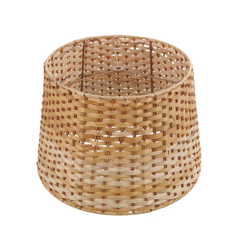 Aspen Creative 32991 Handwoven Empire Spider Lamp Shade Natural Banana Leaf 13 Top x 16 Bottom x 11 Slant Height