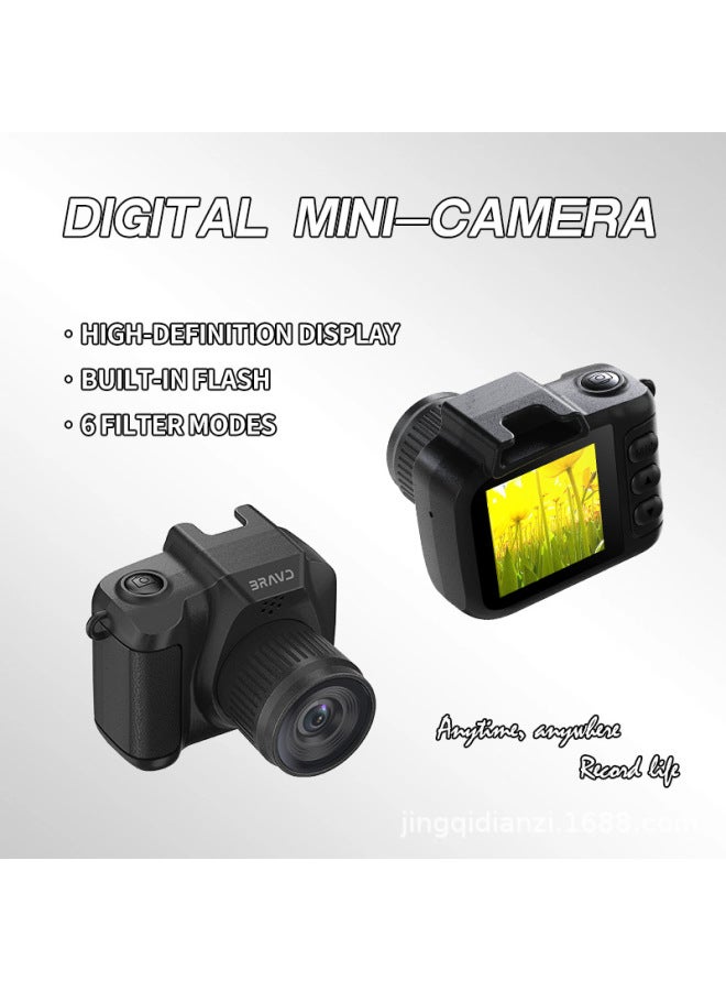 Generic Retro Small Camera S40 Sports Camera Campus Student-specific Portable Small Vlog Travel Camera-Body Color:Black + Self-adhesive Storage Card  - Image 3