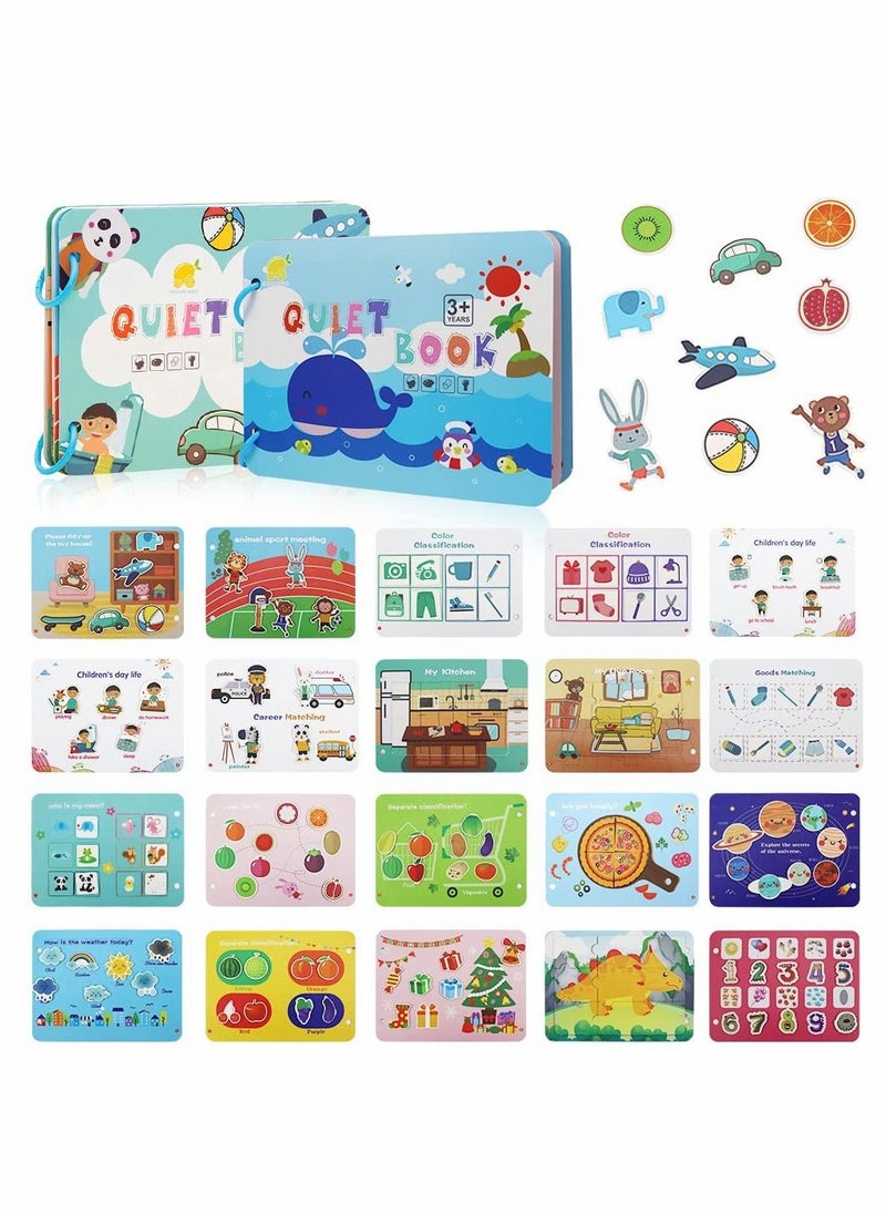 Y&D Quiet Book for Toddlers, Activity Toys Early Learning Toy Kids, Sensory Education Preschool -- Best Gifts Boys and Girls Aged 2 3 4 5 6 (2 Pack)  - Image 1